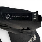 New York & Company Black Sleeveless Chain Fringe Hem Sheath Dress Size 3X