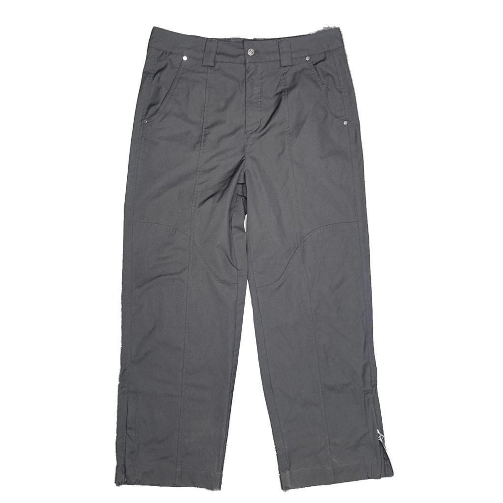 Zara Black Technical Utility Pants with Ankle Zips Size 32
