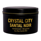 Santal Noir Luxury Soy Wax Crystal Candle  8 oz
