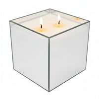 Black Glass — Luxury Mirrored Cube Candle