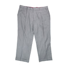 NN07 Simon Houndstooth Check Pleated Cotton Trousers