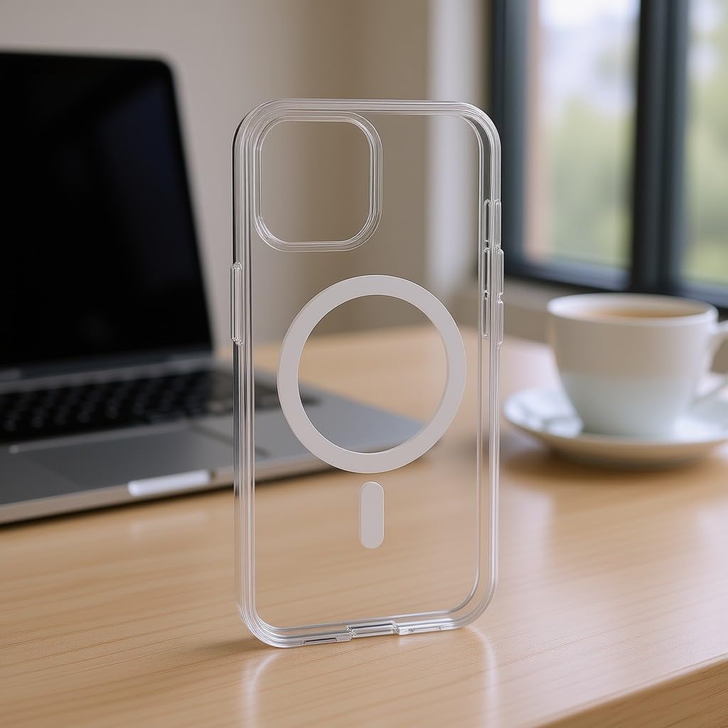 Clear Magnetic iPhone Case  Cover for iPhone 11-16 Pro Max, Wireless Charging Compatible