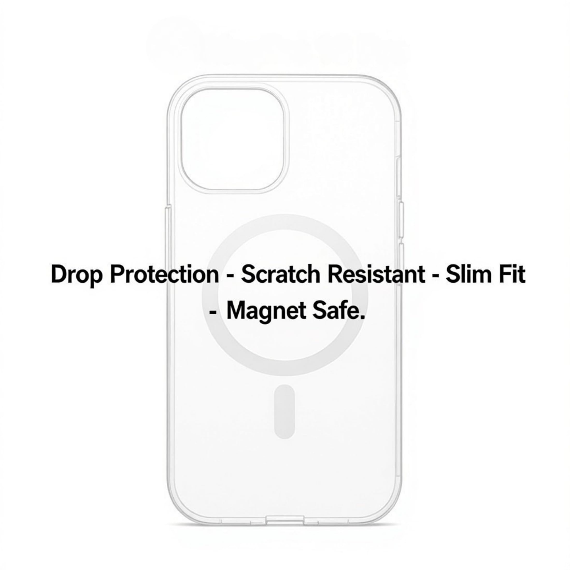 Clear Magnetic iPhone Case  Cover for iPhone 11-16 Pro Max, Wireless Charging Compatible