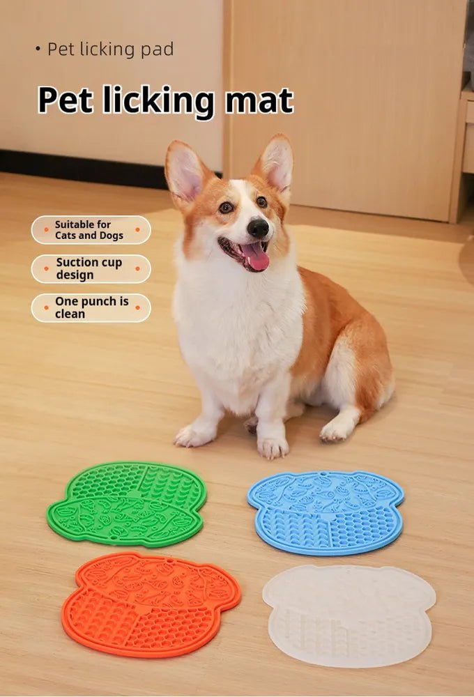 Lick Mat For Dogs And Cats Dog Slow Feeder Mat With Strong Suction - The Room Collective
