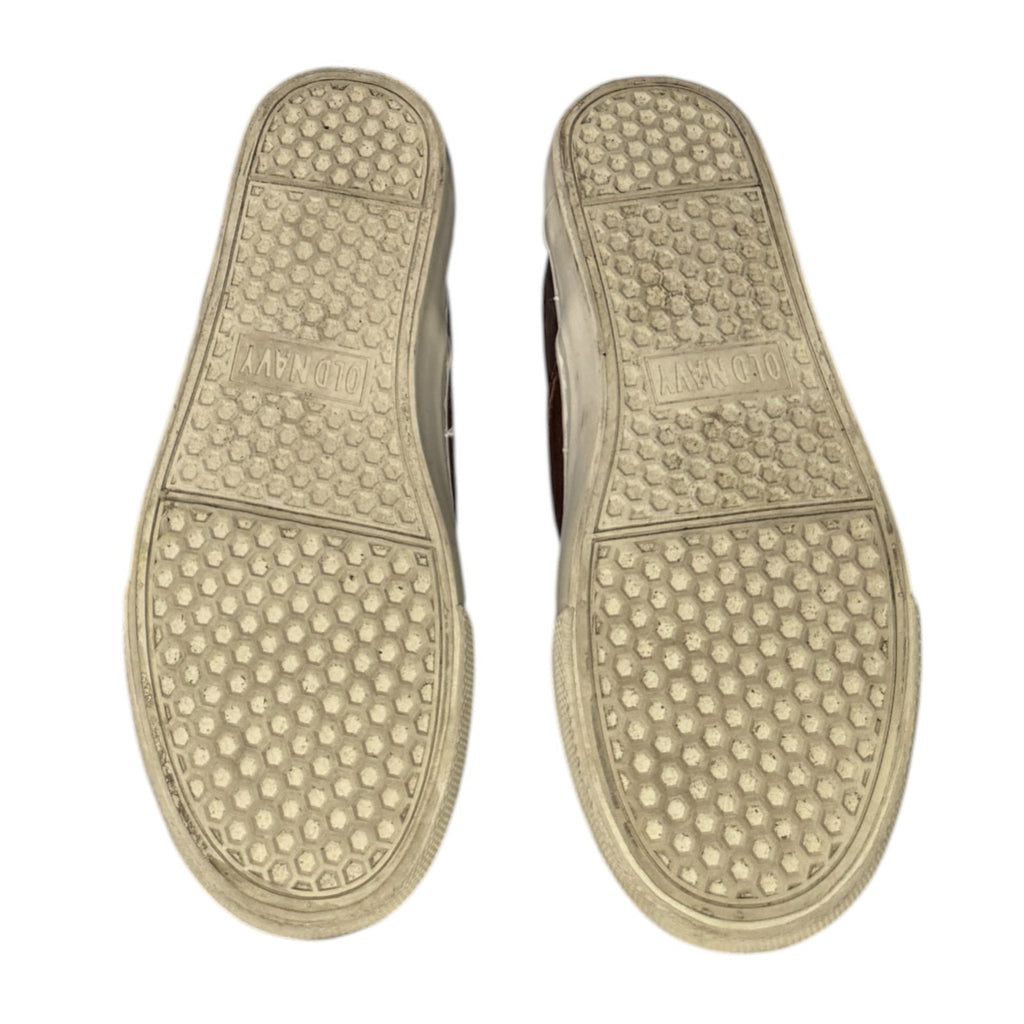 Old Navy Boys Faux-Leather Brown Slip-On Sneakers