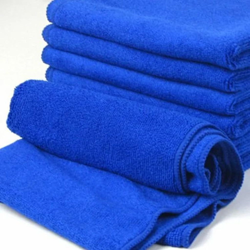 Microfiber Cleaning Cloths, 12 x 12 inches, Pack of 10, Royal Blue