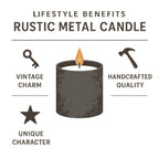 Midnight Cedar — Smoked Cedar + Sandalwood Candle (Dark Metal Round) — 24 oz