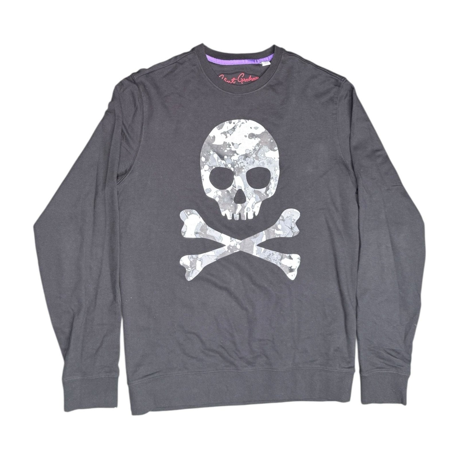 Robert Graham Knockout Camo Skull Graphic Sweatshirt