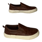 Old Navy Boys Faux-Leather Brown Slip-On Sneakers