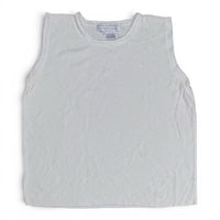 Real Clothes Saks Fifth Avenue White Ribbed Knit Sleeveless Tank Top Size L