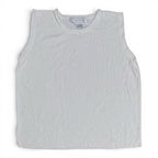 Real Clothes Saks Fifth Avenue White Ribbed Knit Sleeveless Tank Top Size L