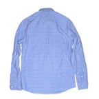 Original Penguin by Munsingwear Heritage Slim Fit Blue Windowpane Long Sleeve Sh