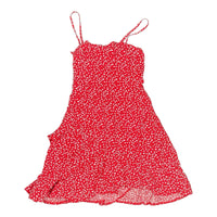 Polly Red Floral Print Tie Back Mini Dress Size AU 12 US 8