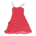 Polly Red Floral Print Tie Back Mini Dress Size AU 12 US 8