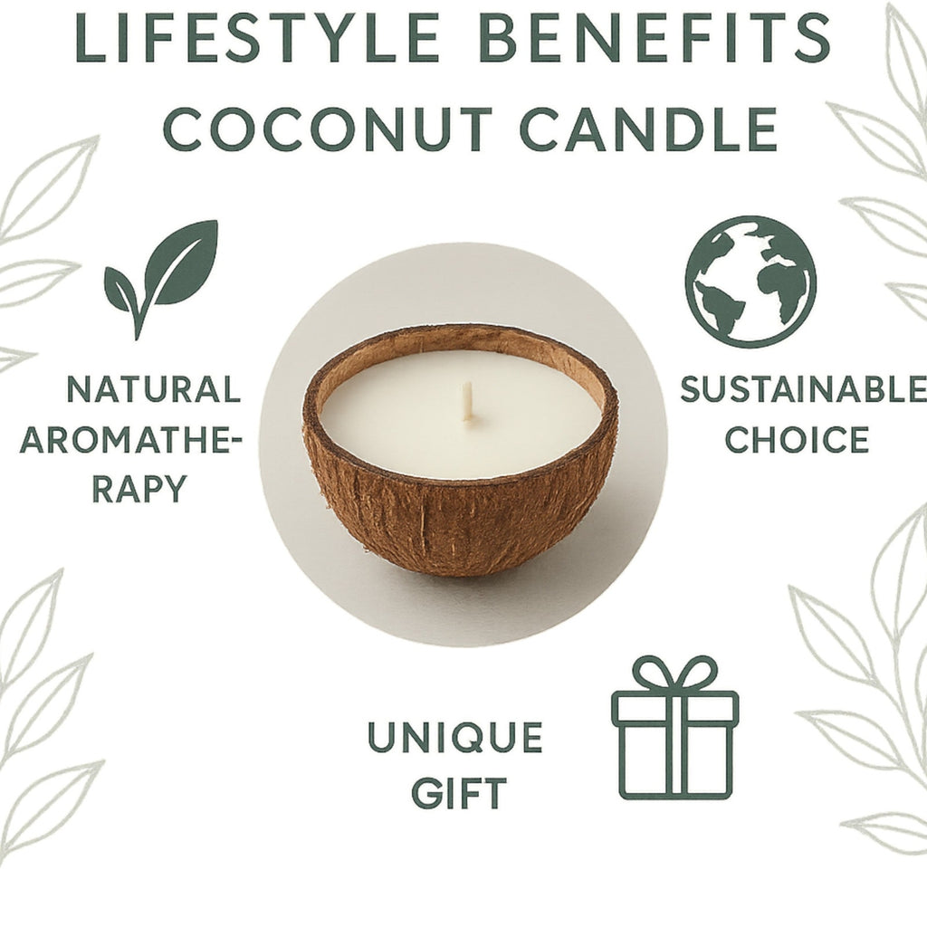 Coconut Reserve — Toasted Coconut + Vanilla Cream Candle (Coconut Shell Vessel) — 5 oz