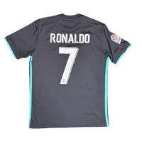 Cristiano Ronaldo Real Madrid 2017-18 Away Jersey with FIFA World Champions Patc
