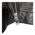 Acne Studios Nate Clean Leather Moto Biker Jacket Black