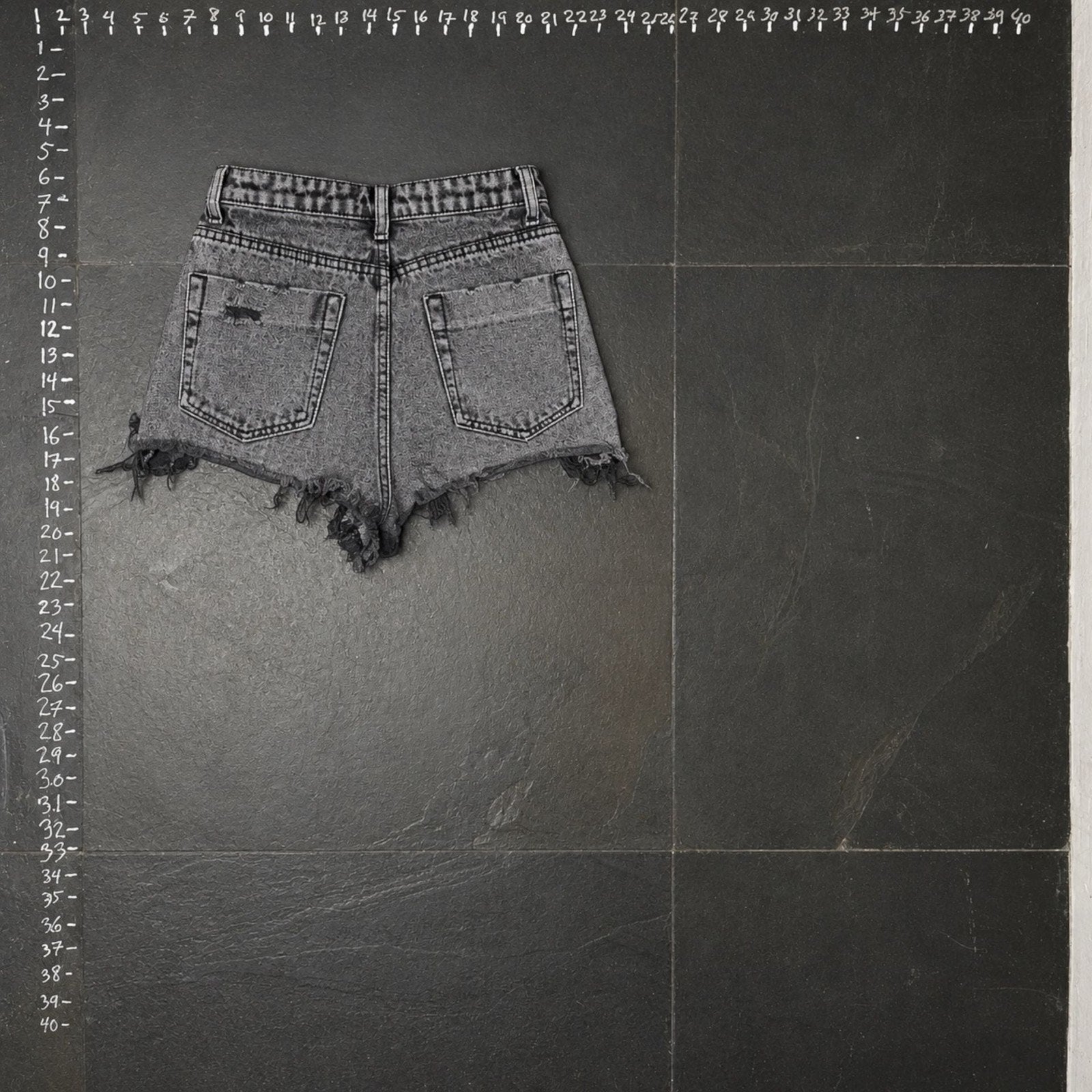 Fashion Nova Distressed Acid Wash Denim Shorts