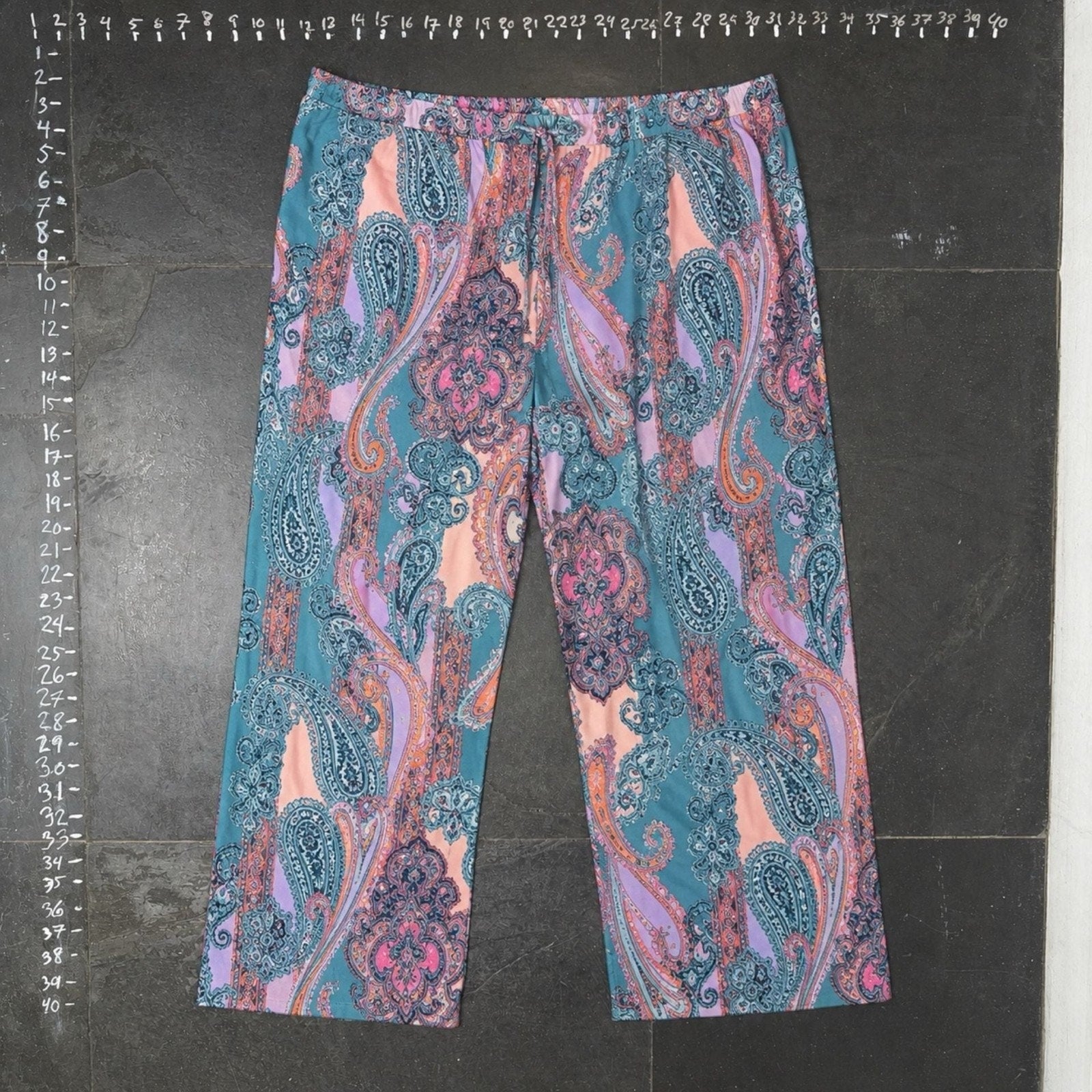 Soft Surroundings Paisley Print Drawstring Lounge Pants