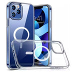 Clear Magnetic iPhone Case  Cover for iPhone 11-16 Pro Max, Wireless Charging Compatible