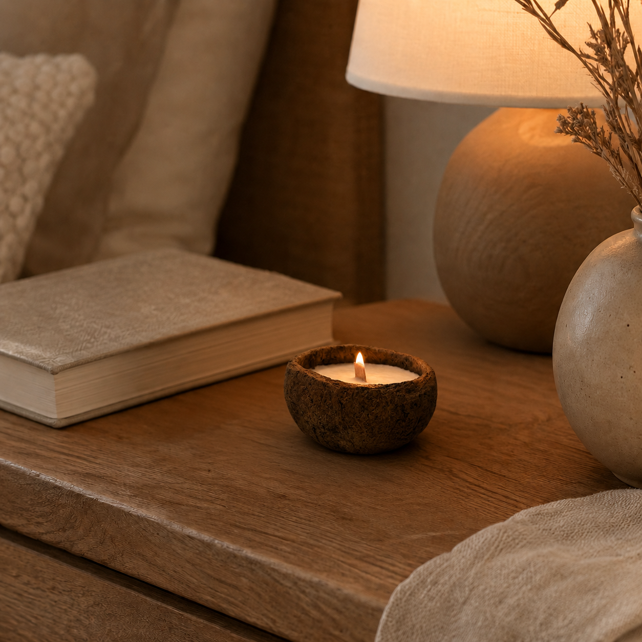 Coconut Reserve — Toasted Coconut + Vanilla Cream Candle (Coconut Shell Vessel) — 5 oz The Room Collective
