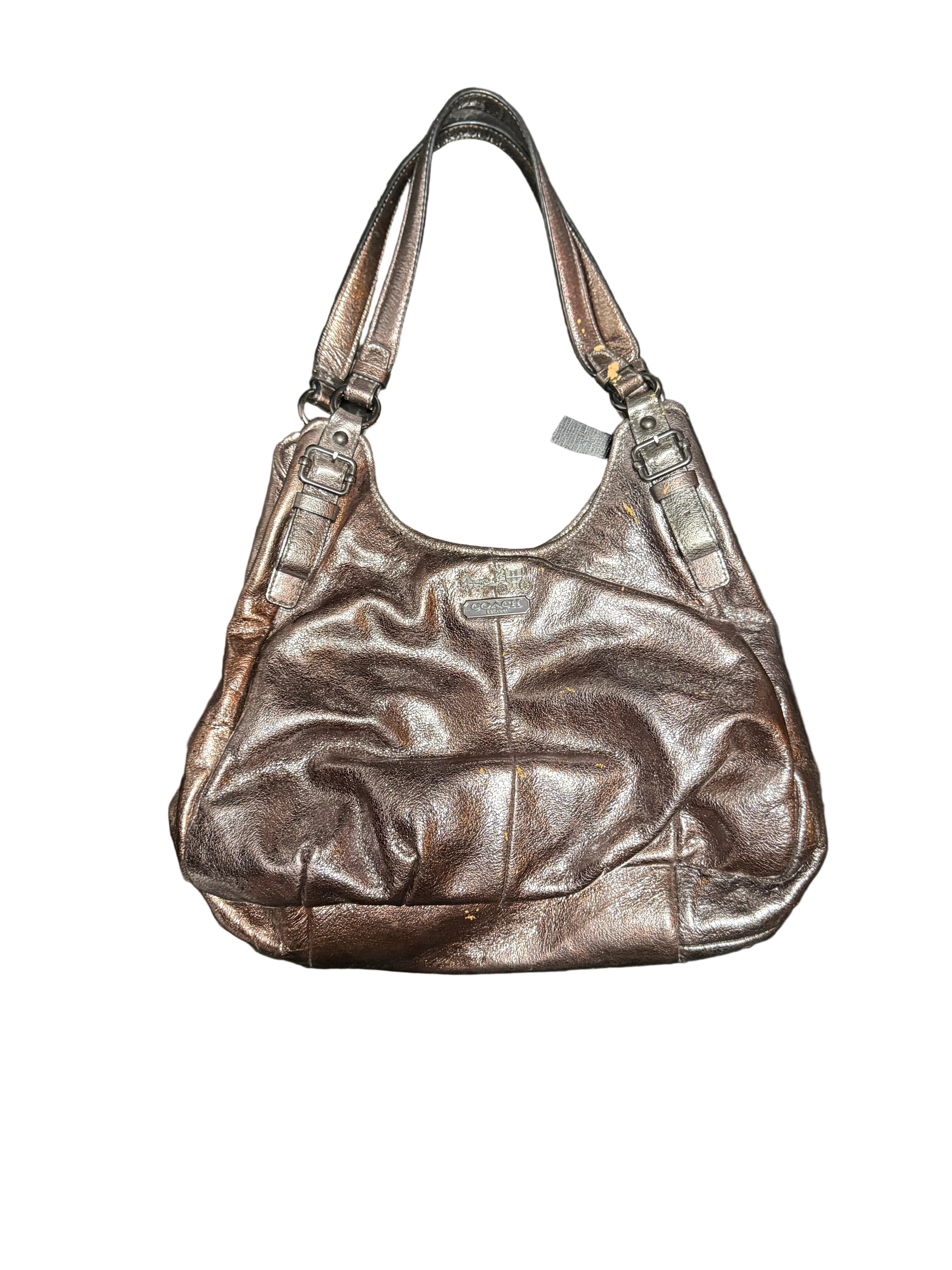 Brown leather shoulder bag 