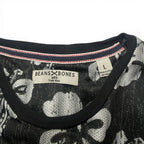 Beans x Bones Men's Hibiscus Print Pocket T-Shirt Size L