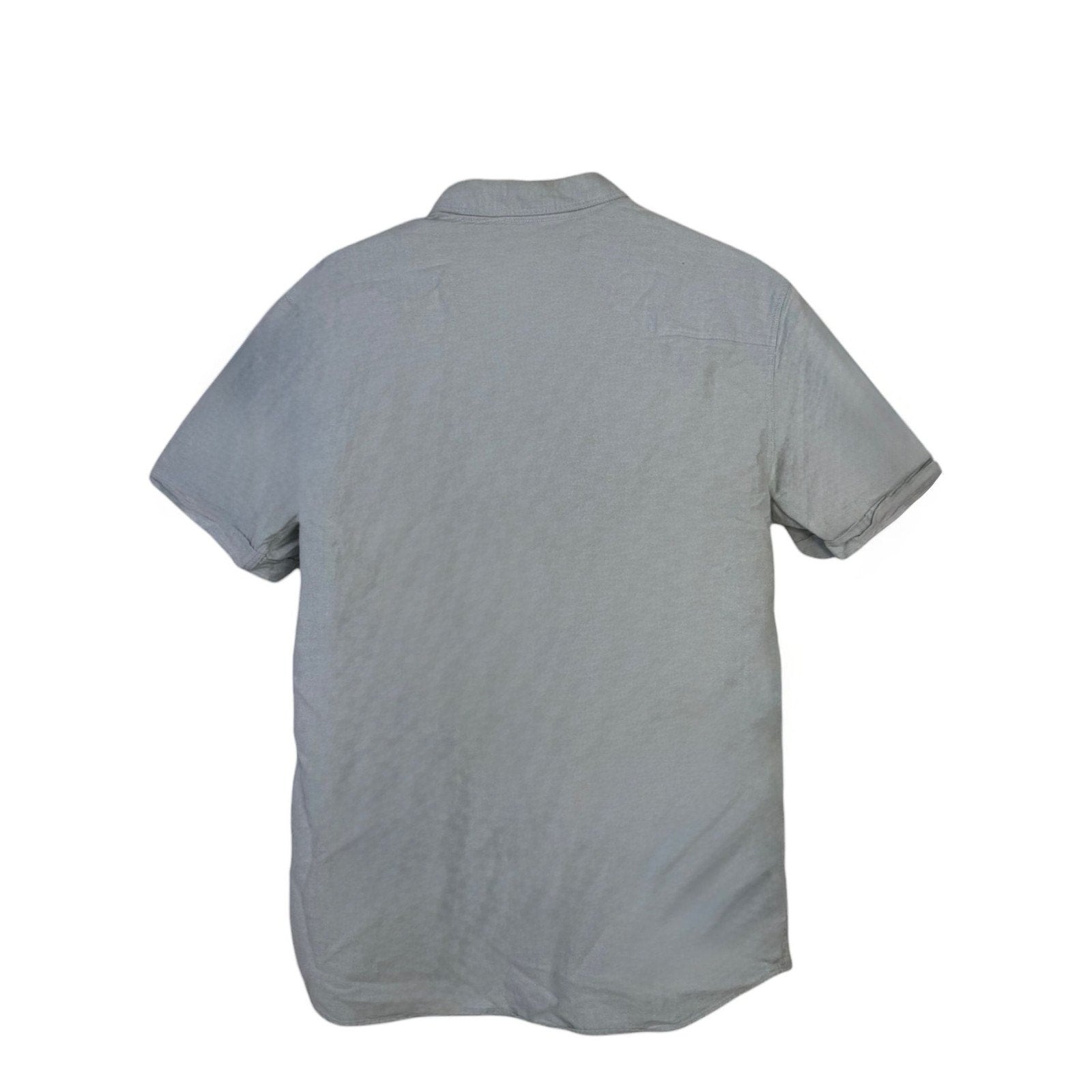 AllSaints Grey Cotton Slim Fit Button Down Shirt