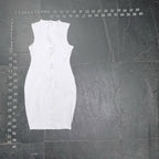 Fashion Nova White Good Attitude Mesh Cut Out Mini Dress