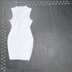 Fashion Nova White Good Attitude Mesh Cut Out Mini Dress