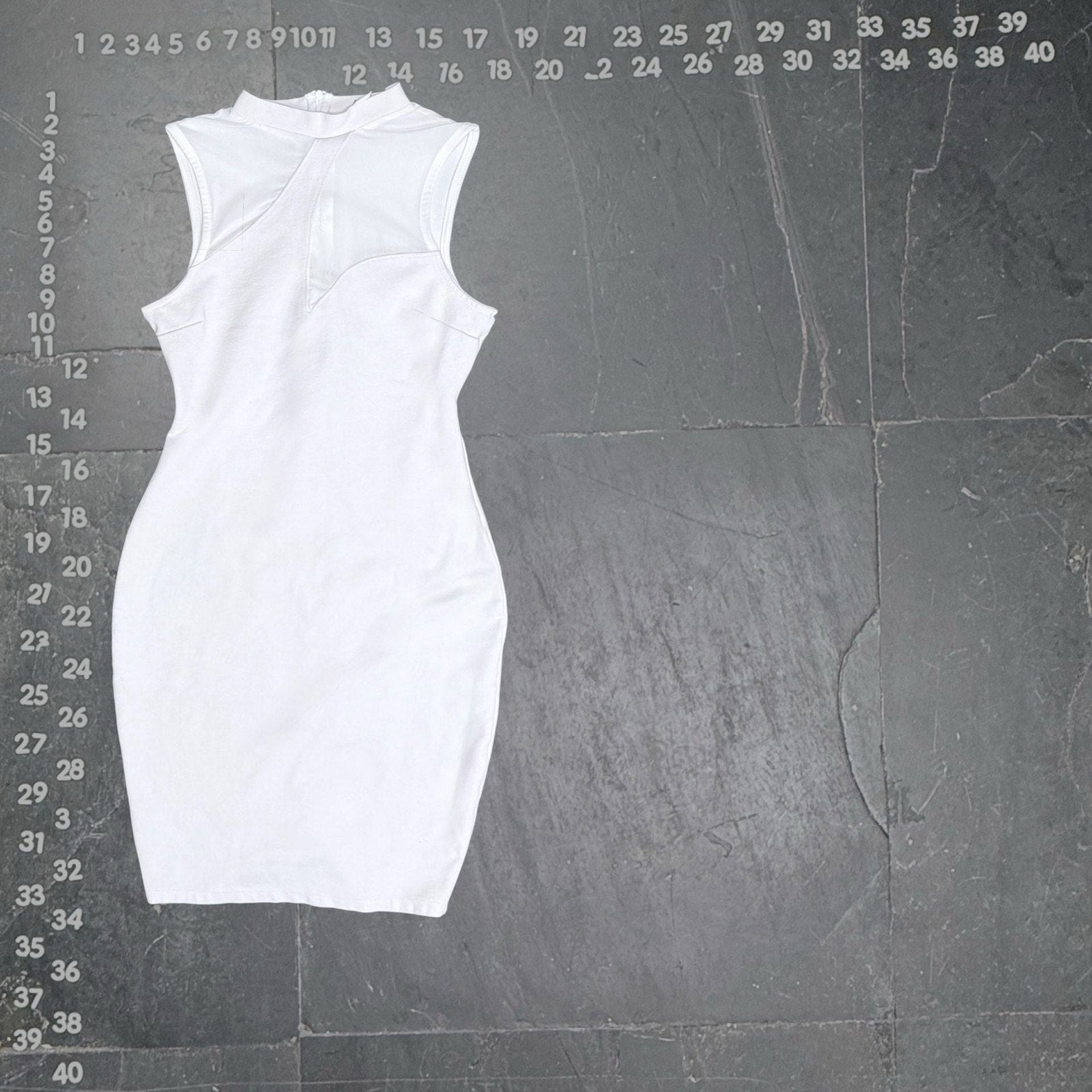 Fashion Nova White Good Attitude Mesh Cut Out Mini Dress