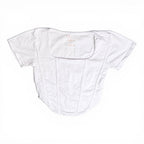 Angel Cult White Square Neck Short Sleeve Corset Crop Top