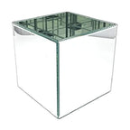 4 Pack 5” Mirror Glass Cube Vases | Wedding Table Centerpieces | Modern Reflective Floral Boxes