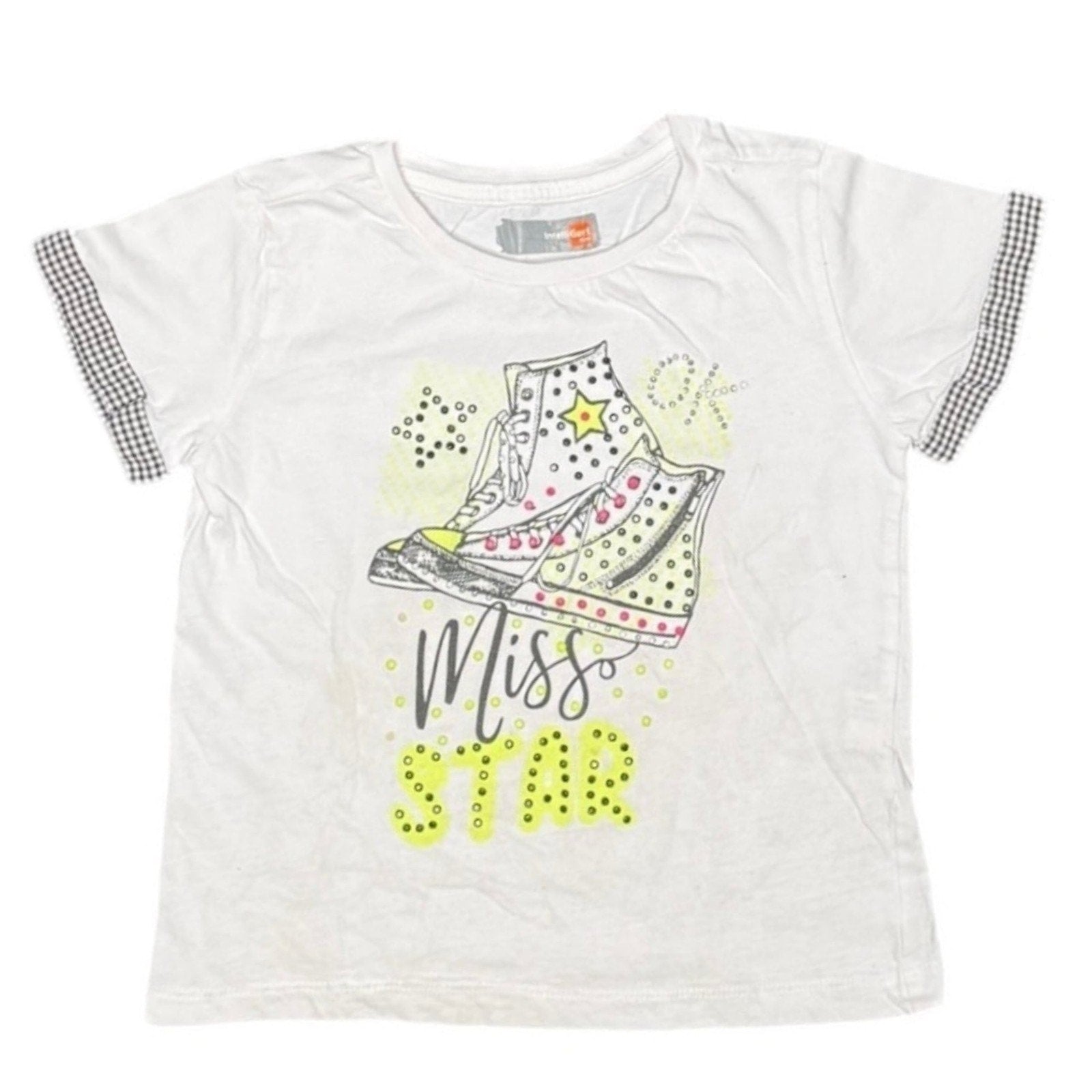 Intelligent Kids Girls Miss Star Graphic Tee White Size S