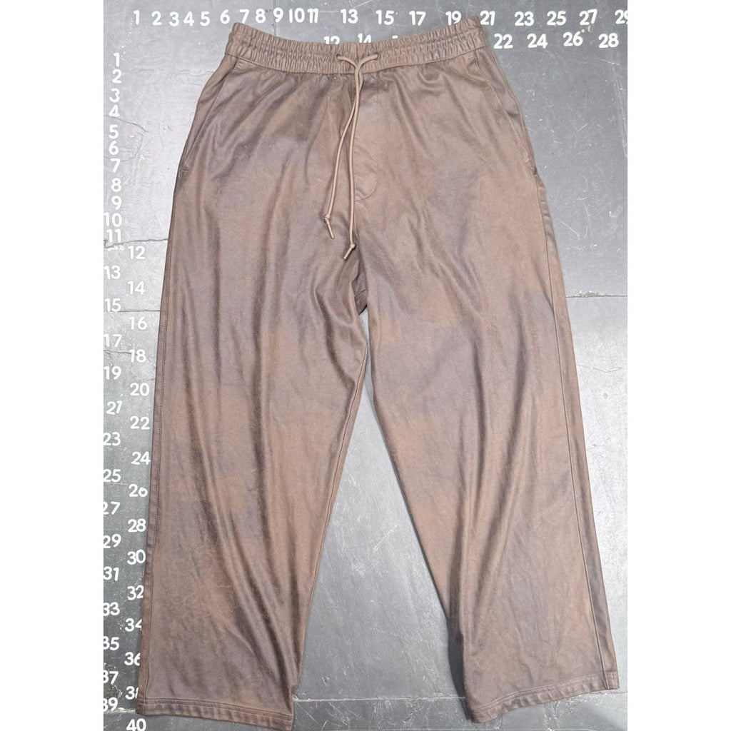 Zara Brown Soft Touch Wide Leg Drawstring Trousers Size M