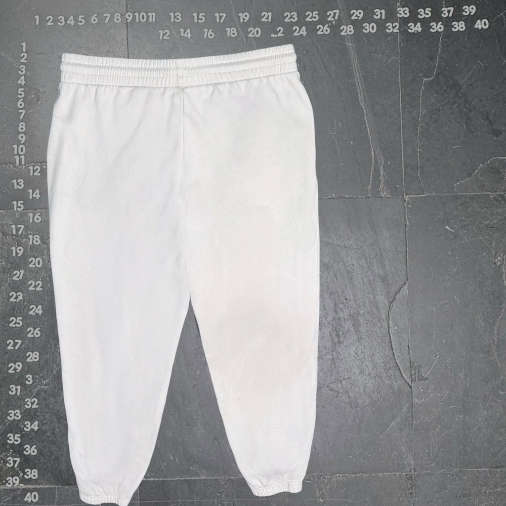 Pinko White Cotton-Viscose Drawstring Jogger Sweatpants