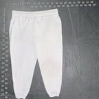 Pinko White Cotton-Viscose Drawstring Jogger Sweatpants