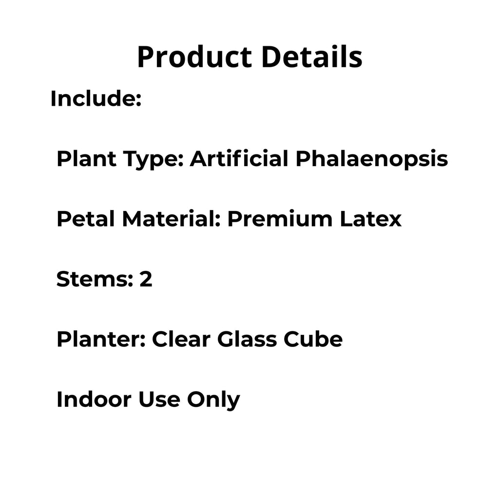 Artificial white orchid double stem arrangement - gallery image 7