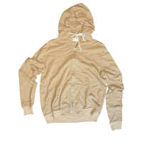 Cotton Citizen Tan Zip-Up Hoodie, Soft Cotton Blend, Size M