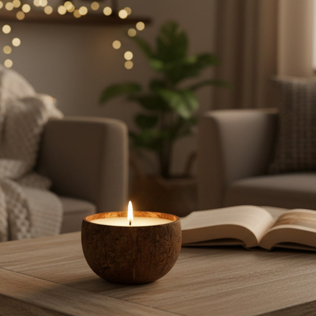 Coconut Reserve — Toasted Coconut + Vanilla Cream Candle (Coconut Shell Vessel) — 5 oz