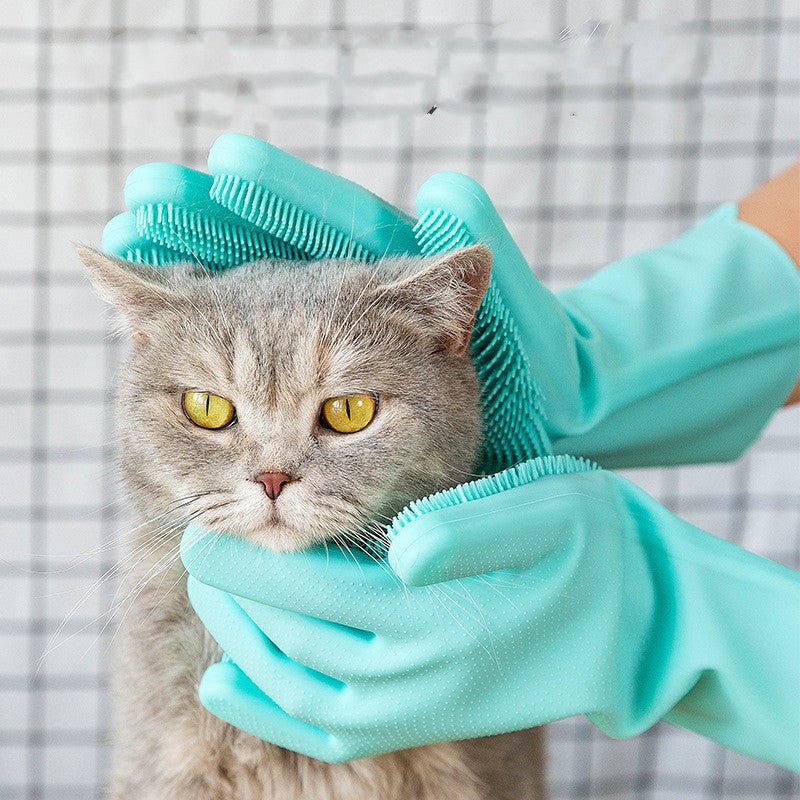 Silicone Dog Grooming Gloves – Deshedding, Bath & Massage - The Room Collective