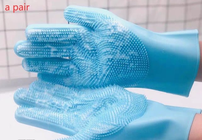 Silicone Dog Grooming Gloves – Deshedding, Bath & Massage - The Room Collective