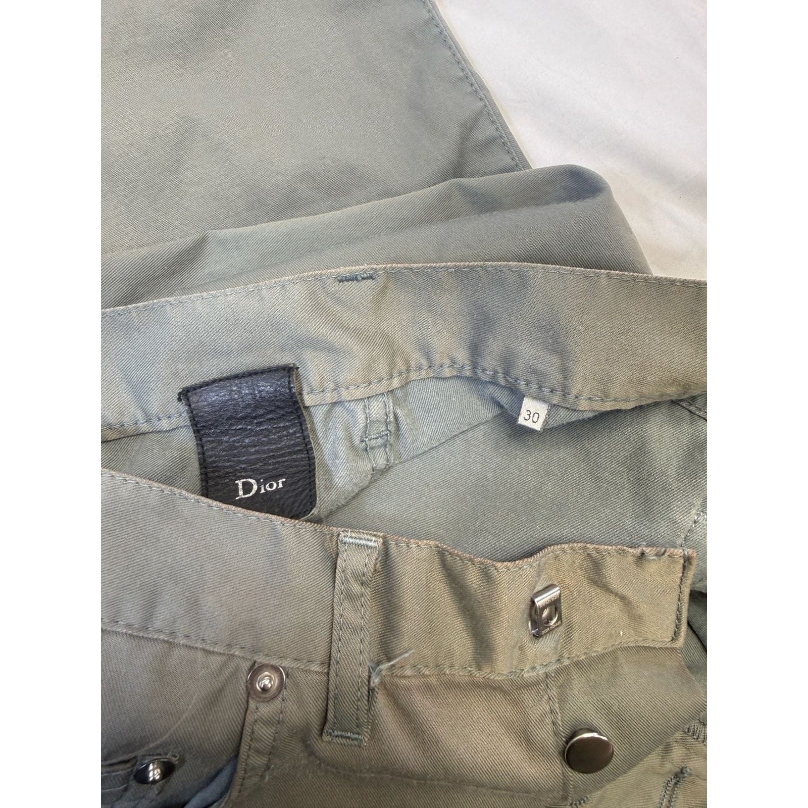 Dior Homme Pre-Fall 2012 Grey Slate Slim Fit 5-Pocket Cotton Twill Pants