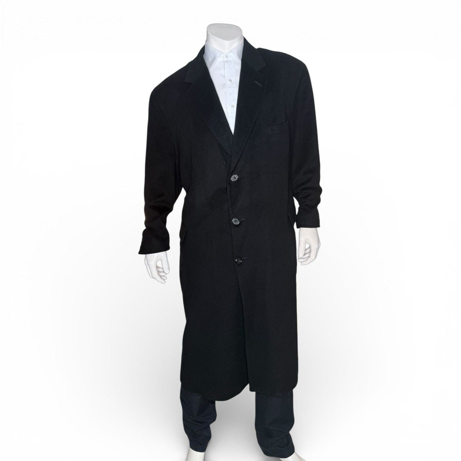 Kilgour, French & Stanbury Hand Tailored 100% Pure Cashmere Long Overcoat