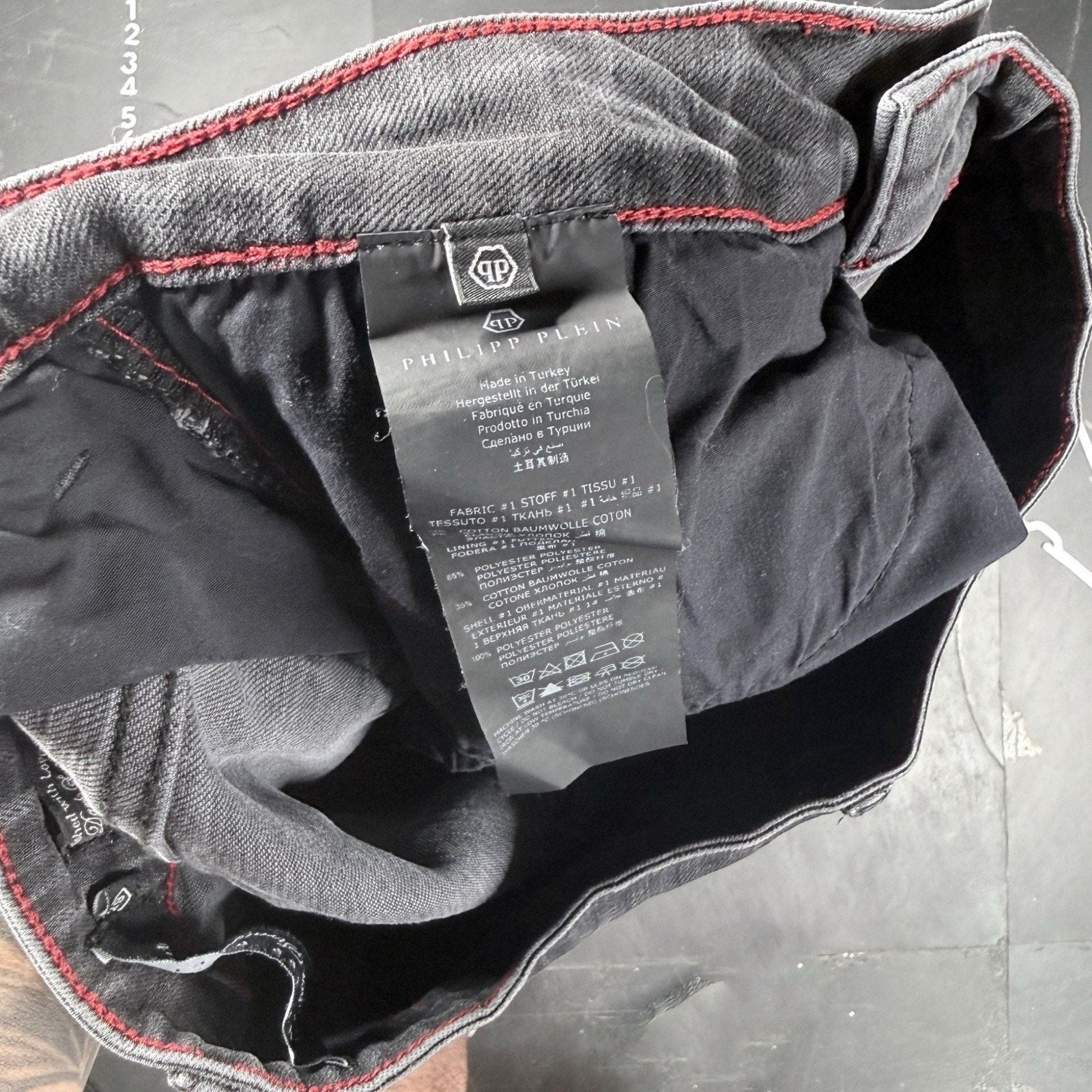 Philipp Plein Super Straight Cut Dark Soul Jeans Size 29