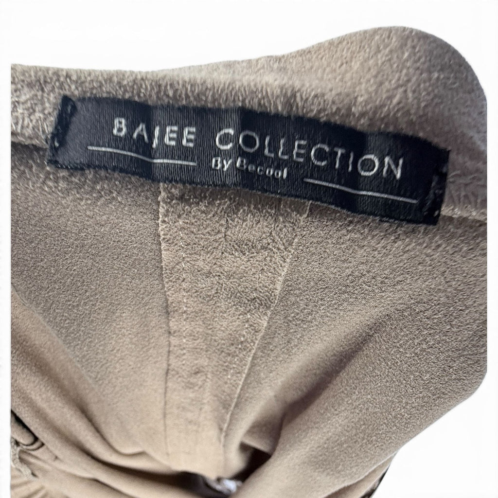 Bajee Collection Faux Suede Fringe Hem Skirt Size L