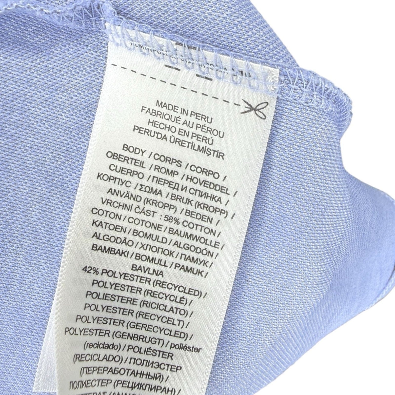 Polo Ralph Lauren Light Blue Custom Slim Fit Tipped Piqué Polo Shirt