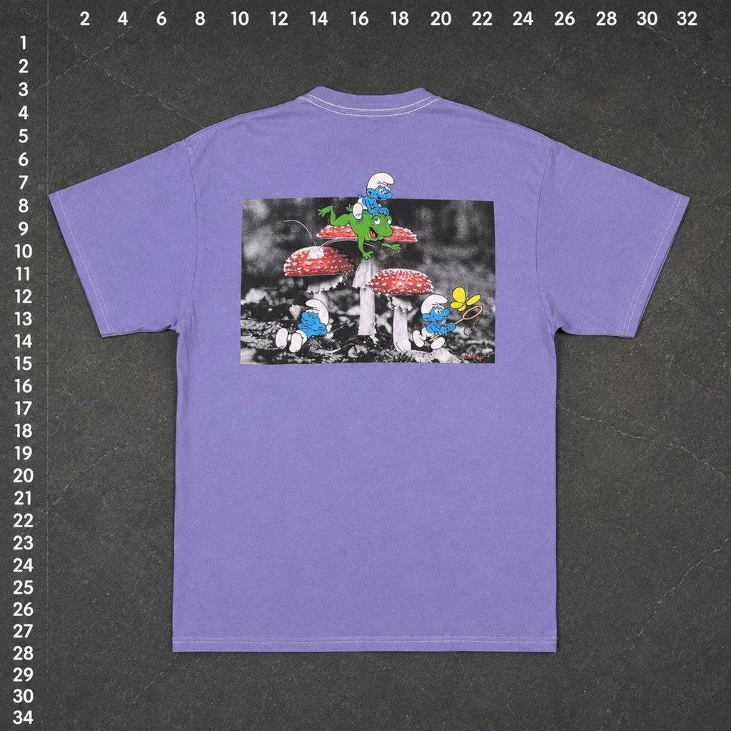 The Smurfs Purple Mushroom Graphic T-Shirt