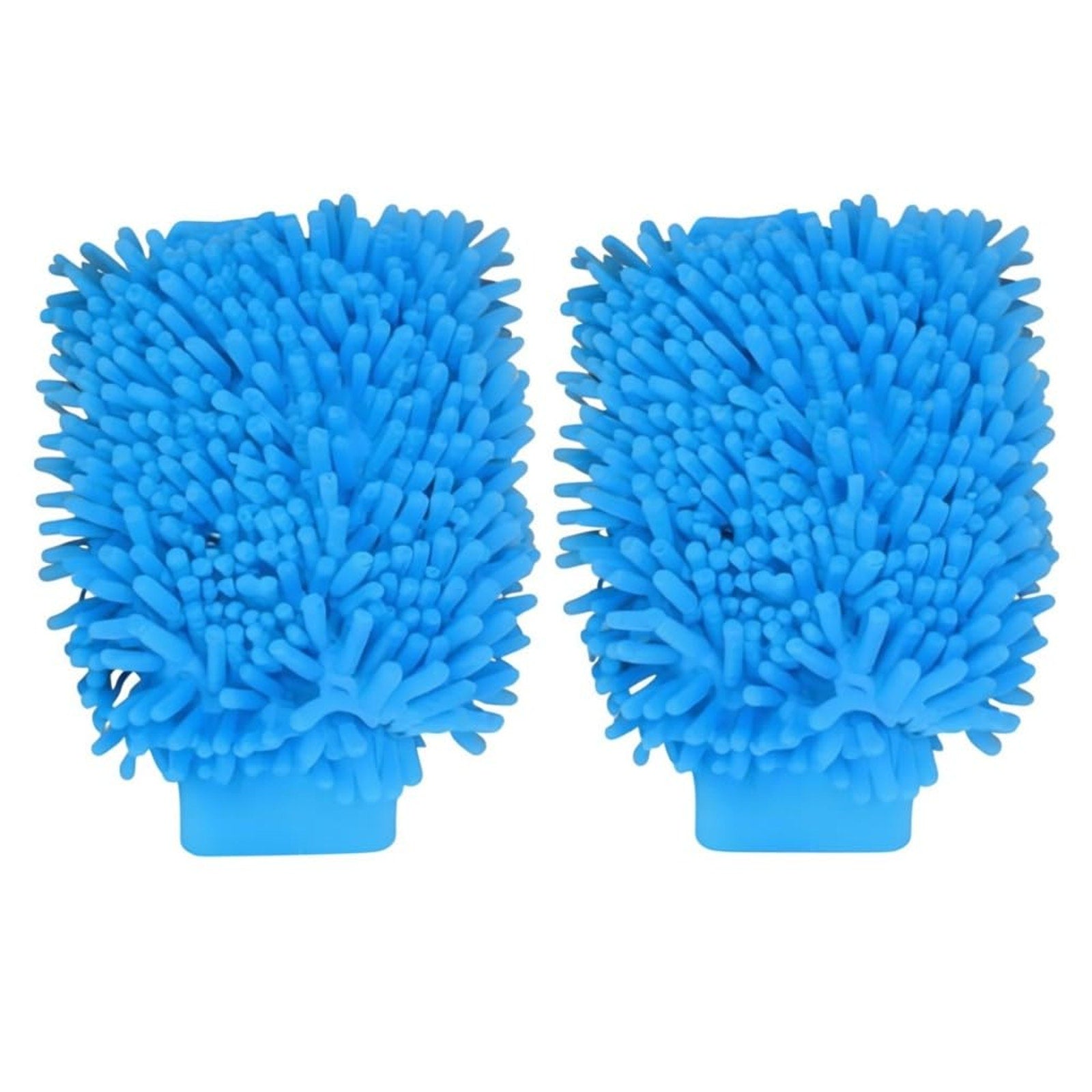 Chenille Car Wash Mitt –Microfiber Glove for Cars, Absorbent Wash Mitt with Elastic Cuff (2 Pack)