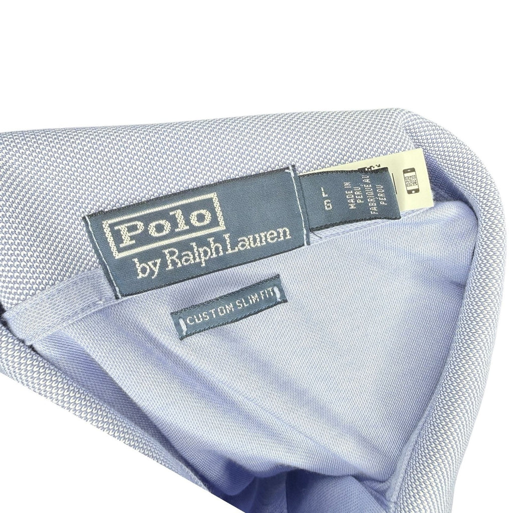 Polo Ralph Lauren Light Blue Custom Slim Fit Tipped Piqué Polo Shirt